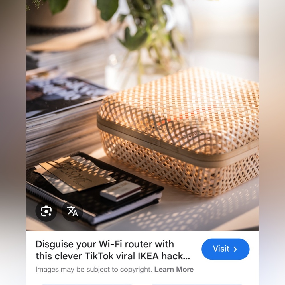 2 IKEA SMARRA storage bamboo boxes with lid (11.75”x11.75”)